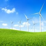 Windmill on a Green Field